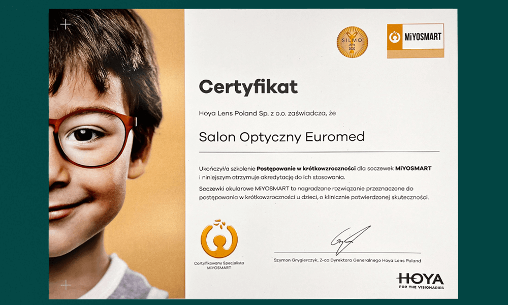 Euromed Optyk certyfikowanym salonem!